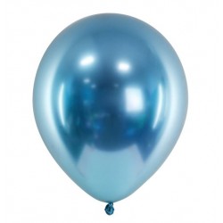 Ballon glossy blauw met een doorsnede van 30 cm