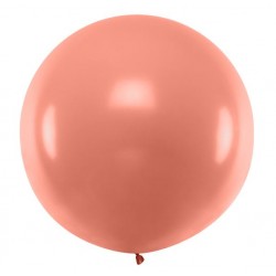 Ronde ballon met een doorsnede van 1 meter metallic rosé goud