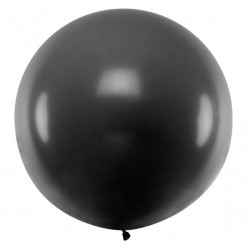 Ronde ballon met een doorsnede van 1 meter pastel zwart