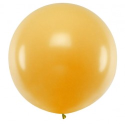 Ronde ballon met een doorsnede van 1 meter metallic gold