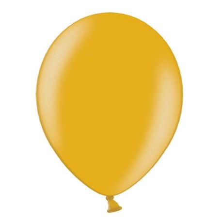 Ballonnen 23 cm goud metallic extra sterk voor helium of lucht per 10, 20, 50 of 100 stuks