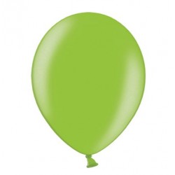 Ballonnen 23 cm helder groen metallic extra sterk voor helium of lucht per 10, 20, 50 of 100 stuks