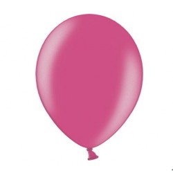 Ballonnen 23 cm hot pink metallic extra sterk voor helium of lucht per 10, 20, 50 of 100 stuks
