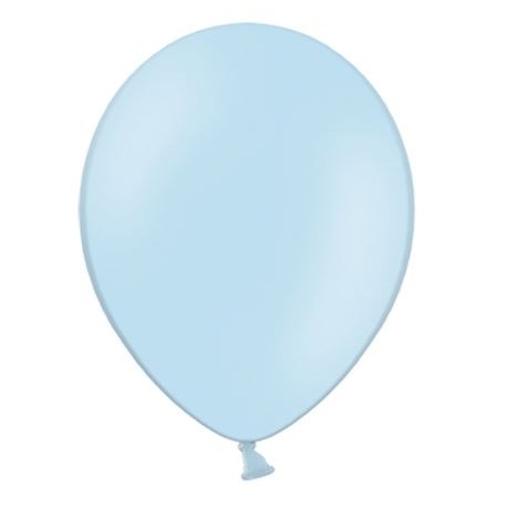 Ballonnen 23 cm pastel baby blauw extra sterk voor helium of lucht per 10, 20, 50 of 100 stuks