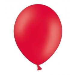 Ballonnen 23 cm pastel poppy red extra sterk voor helium of lucht per 10, 20, 50 of 100 stuks