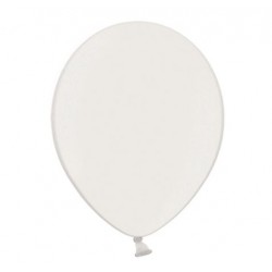Ballonnen 23 cm white metallic extra sterk voor helium of lucht per 10, 20, 50 of 100 stuks