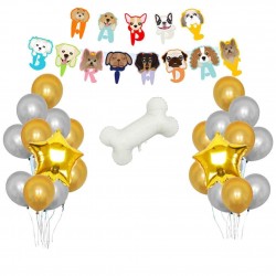 14-delige honden verjaardags decoratie set Happy Dog