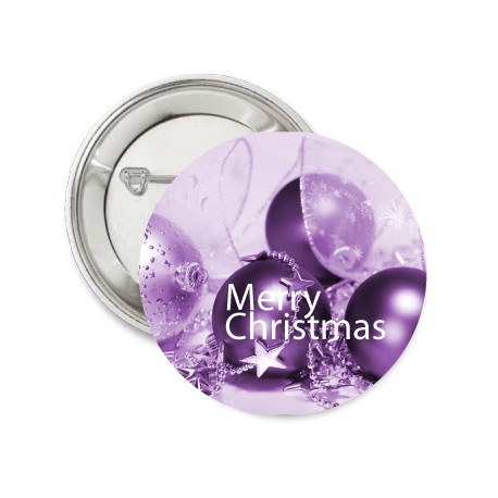 Button Merry Christmas purple