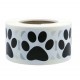 Honden stickers wit met zwarte honden pootjes