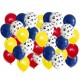 Honden ballon mix rood geel blauw 40-delig