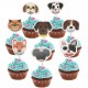 Pak met 16 cupcake toppers Lovely Dogs