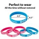 Set met 12 elastische rubberen armbanden Team Boy en Team Girl