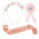 Babyshower set met Sjerp en diadeem Mummy to Be rosé goud en rozet Daddy to be