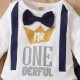 Eerste verjaardag cakesmash kleding set voor jongens Mr ONEderful