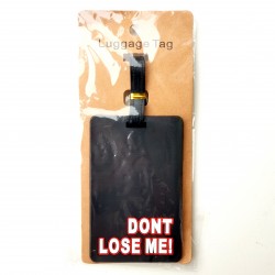 Luggage tag Don't Lose Me zwart met wit en rood