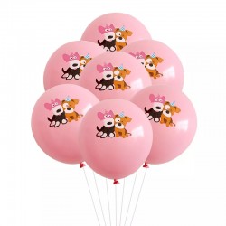 7 Ballonnen Happy Birthday Dog roze