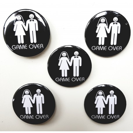 Set met 5 buttons Game over