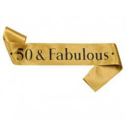 Sjerp 50 & Fabulous goud met zwarte tekst