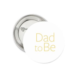 Button Dad to Be wit met goud