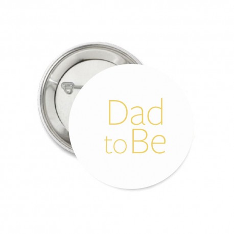 Button Dad to Be wit met goud