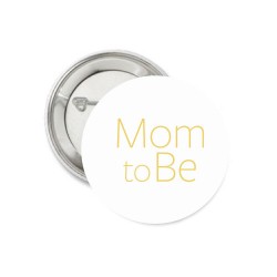 Button Mom to Be wit met goud