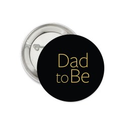 Button Dad to Be zwart met goud