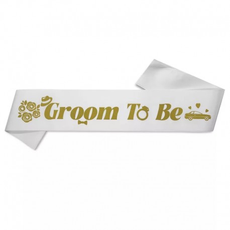 Sjerp Groom to Be wit met gouden letters