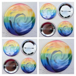 12 Buttons Rainbow Rose