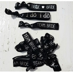 10-delige elastische armbanden set I Do, Bride en Team Bride