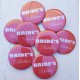 Button Bride's Bitches rood