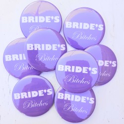 Button Bride's Bitches paars