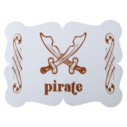 6 kartonnen placemats Piraat
