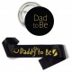 Sjerp en button set Daddy to Be zwart met gouden tekst