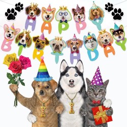 Banner Happy Birthday Dogs XL