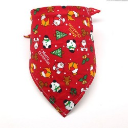 Luxe honden bandana Merry Christmas rood