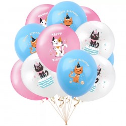 Cute kittens 12-delige latex ballonnen set