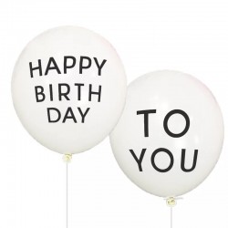 Ballonnen set Happy Birthday en To You