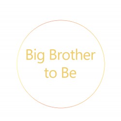 Button Big Brother to Be wit met goud
