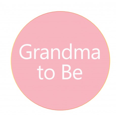 Button Big Grandma to Be roze met wit