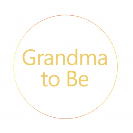 Button Grandma to Be wit met goud