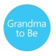 Button Grandma to Be blauw met wit