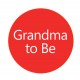 Button Grandma to Be rood met wit