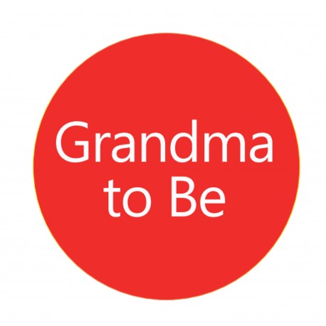 Button Grandma to Be rood met wit