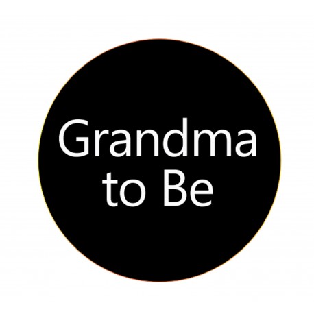 Button Grandma to Be zwart met wit