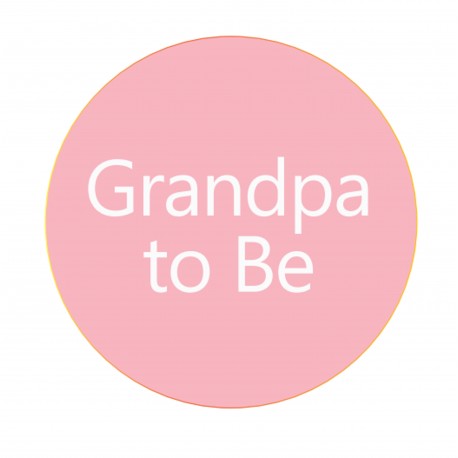 Button Grandpa to Be roze met wit