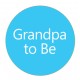 Button Grandpa to Be blauw met wit