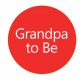 Button Grandpa to Be rood met wit