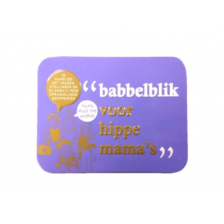 Babyshower kaartspel Babbelblik voor hippe mama's