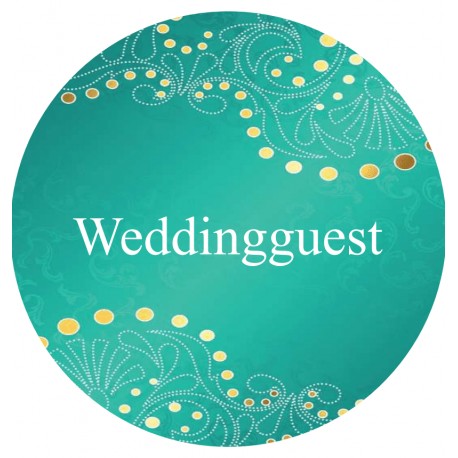 Button Arabic Theme Weddingguest aqua blue gold