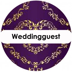 Button Arabic Theme Weddingguest purple gold white